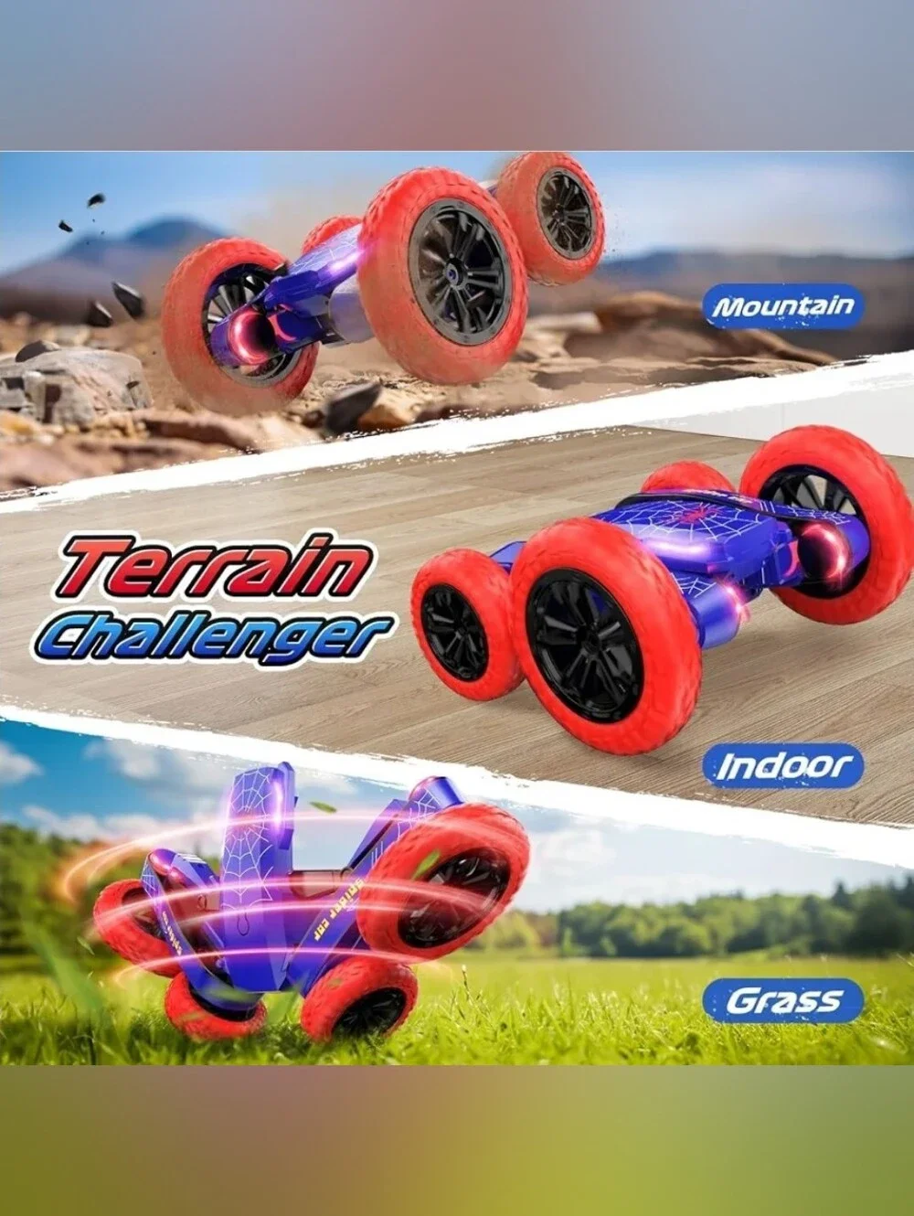DEERC 360°rotating headlights